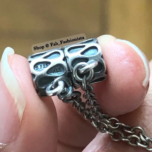 Pandora Sterling Silver retired Safety Chain - Picture 4 of 9